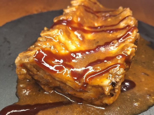 Costillas BBQ a domicilio. Comida casera